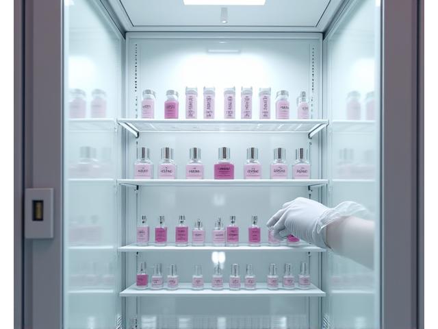 安定性試験用のチャンバーを示す研究者