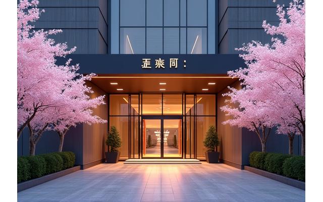 五つ星ホテル「ホテル弥勒」のエントランス